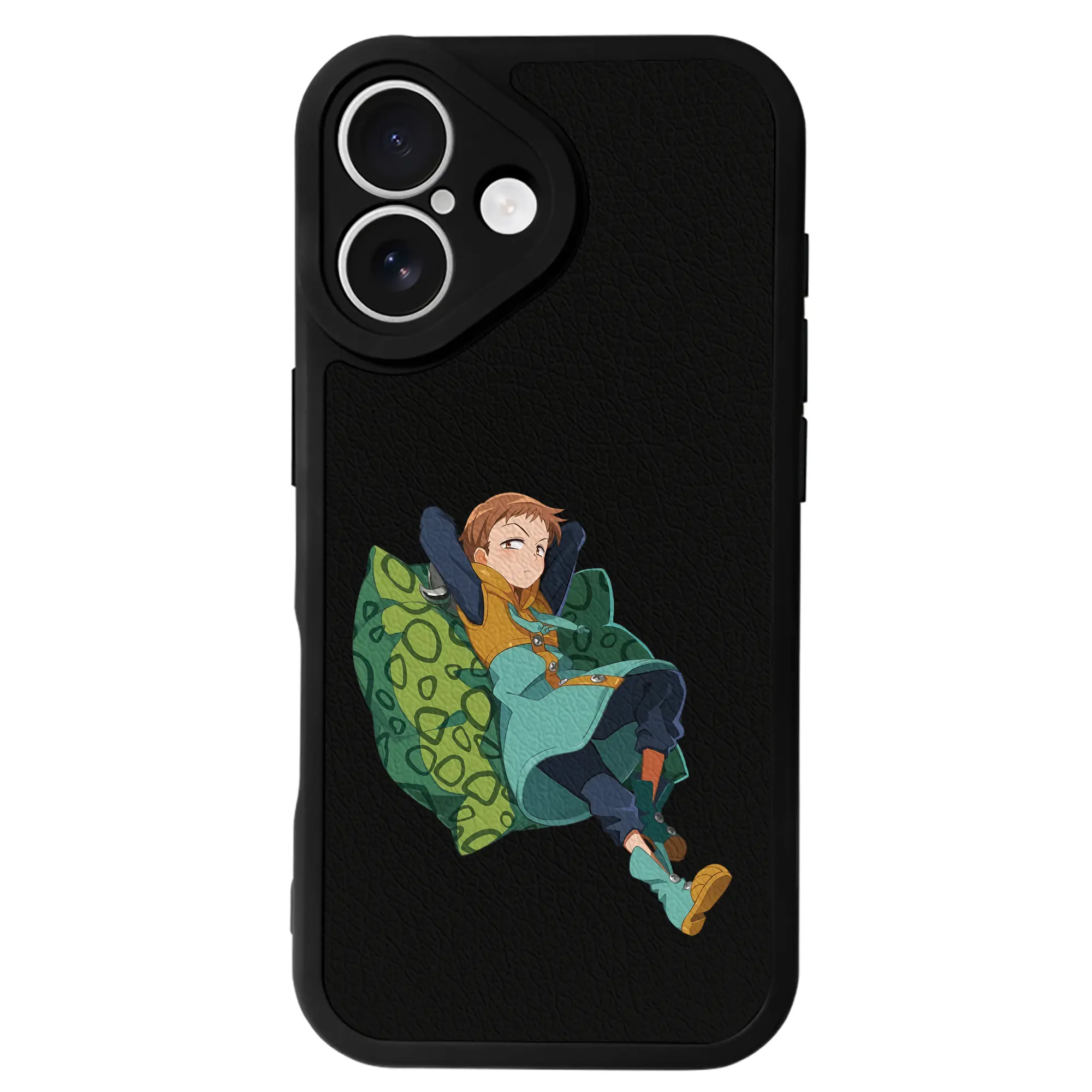 七つの大罪 グッズ キング - IPhone 16シリーズ対応 ・ シリコンスマホケース ・ レザー調 ・ 高精度フィット ・ 耐衝撃 ・ ワイヤレス充電対応 ・ 精密カット